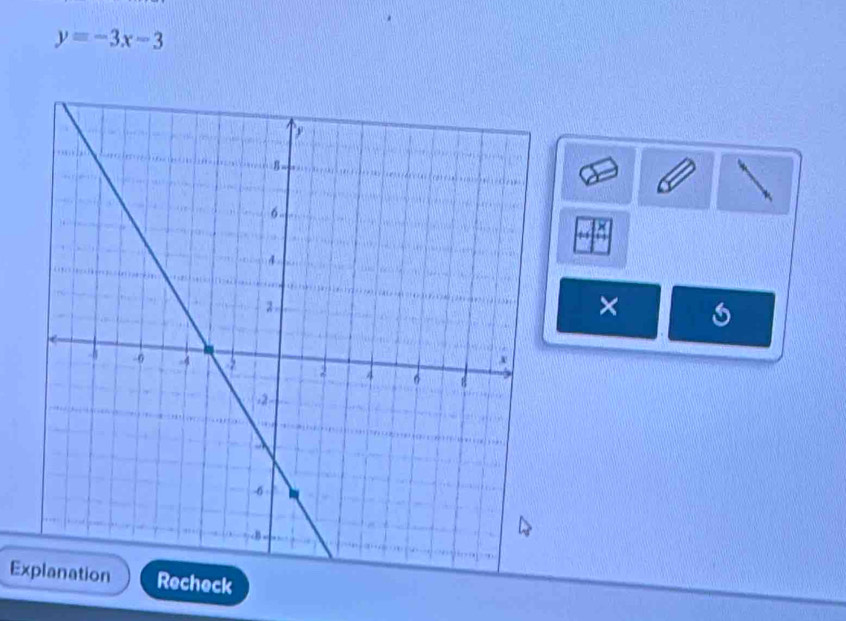 y=-3x-3
× 
Explanation