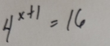 4^(x+1)=16