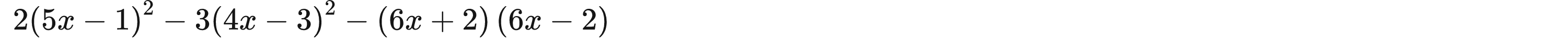 2(5x-1)^2-3(4x-3)^2-(6x+2)(6x-2)