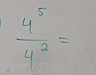  4^5/4^2 =