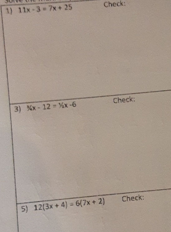 11x-3=7x+25 Check: