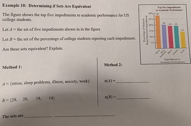 Solved: Example 10: Determining if Sets Are Equivalent The figure shows ...