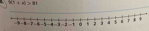 9(1+x)>81