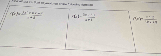 Find all the vertical asympto