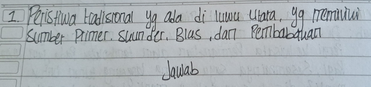 Peris tiwa tadisional yg ada di luwu ulara, gg meminiui 
sumber Primer. suun der, Blus, dan Rembabquan 
dawab