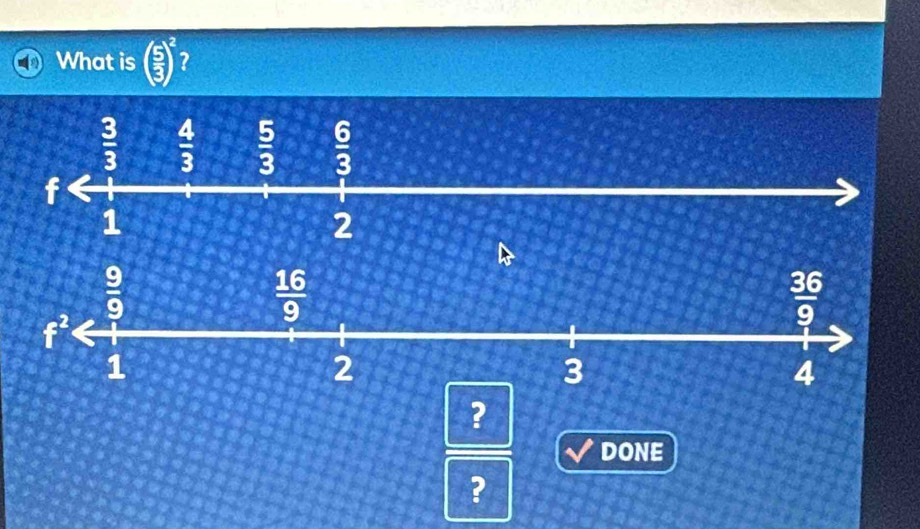 What is ( 5/3 )^2 ?
?
DONE
?