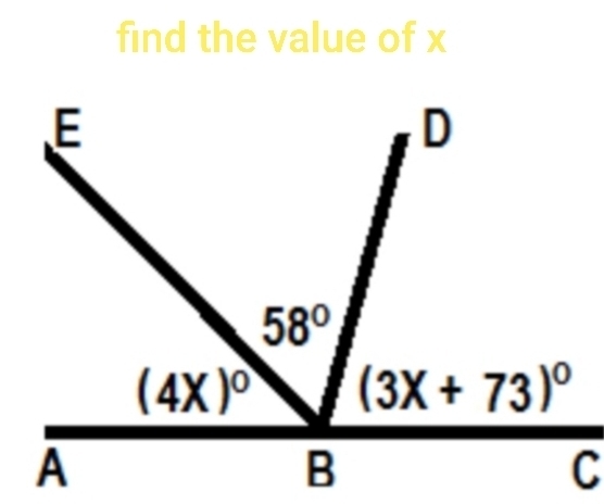 find the value of x
C