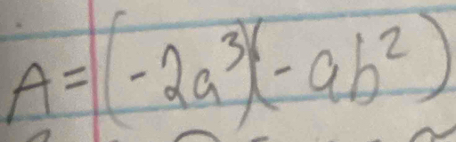 A=(-2a^3)(-ab^2)