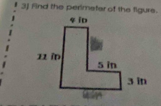 3J Rnd the perimeter of the figurs.