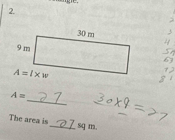 gie.
2.
_
A=
The area is
_sq m.