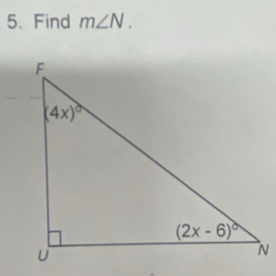 Find m∠ N.