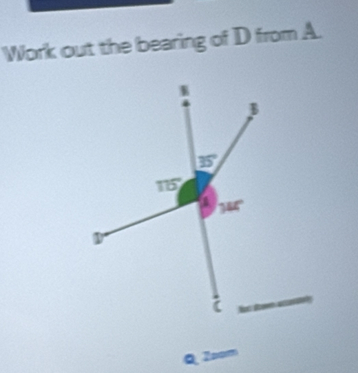 Work out the bearing of D from A.
Q, 2som