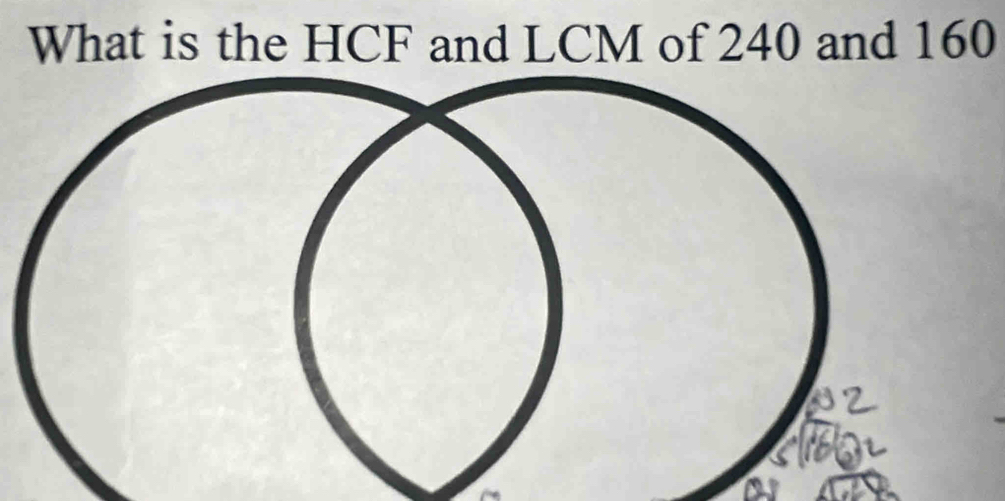 What is the HCF and LCM of 240 and 160