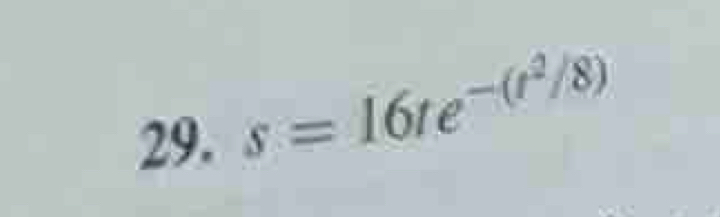 s=16te^(-(t^2)/8)