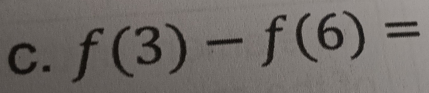 f(3)-f(6)=