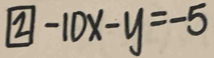 boxed 2-10x-y=-5