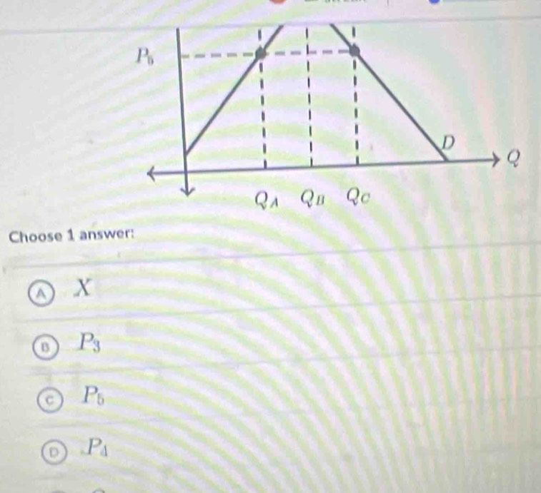 Choose 1 answer:
D X
B P_3
a P_5
D P_4