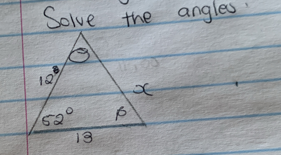 Solve the angles