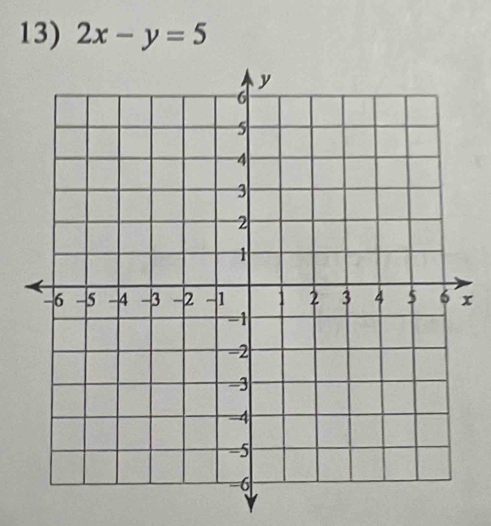 2x-y=5
x