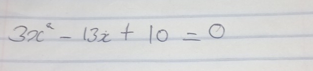 3x^2-13x+10=0