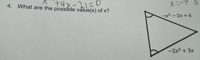 What are the possible value(s) of x?