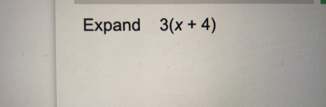 Expand 3(x+4)