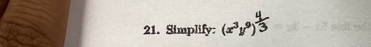 Simplify: xy