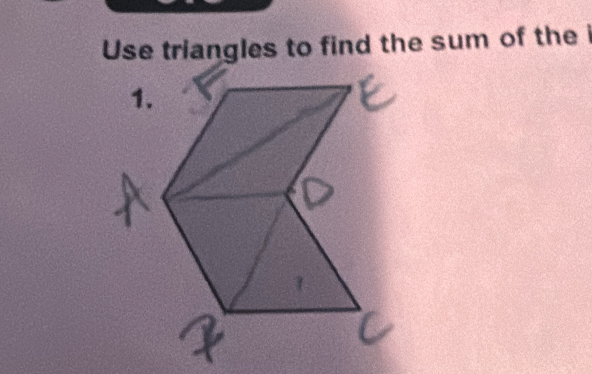 Use triangles to find the sum of the i