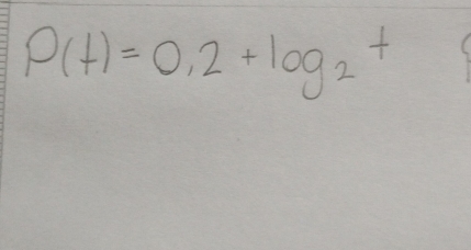 P(t)=0,2+log _2t