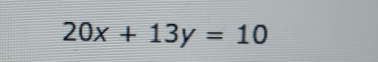 20x+13y=10