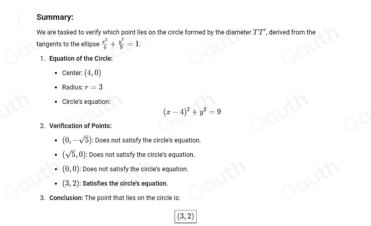 Solved: A tangent to the ellipse 4x^2+9y^2-36 is cut by the tangent at ...