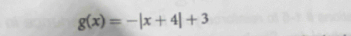 g(x)=-|x+4|+3