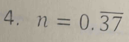 n=0.overline 37