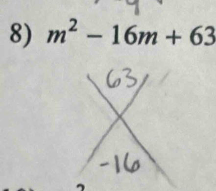 m^2-16m+63