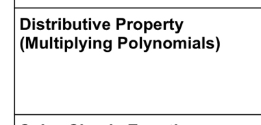 Distributive Property 
(Multiplying Polynomials)