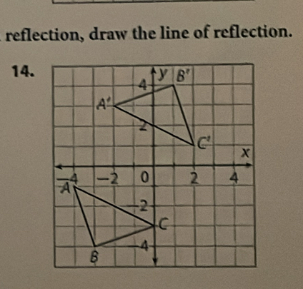 reflection, draw the line of reflection.
14.