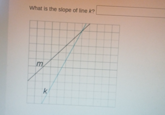 What is the slope of line k? □