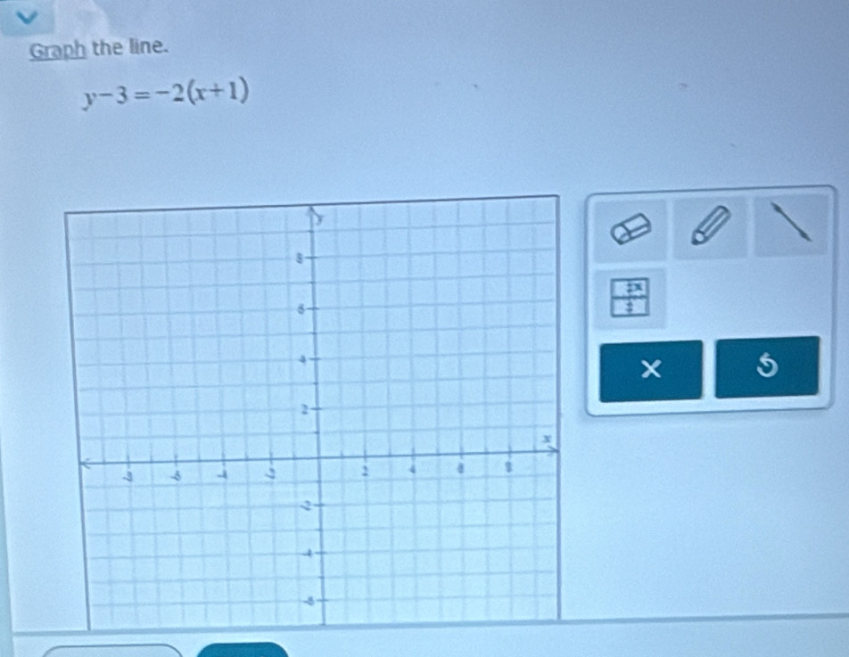 Graph the line.
y-3=-2(x+1)
5