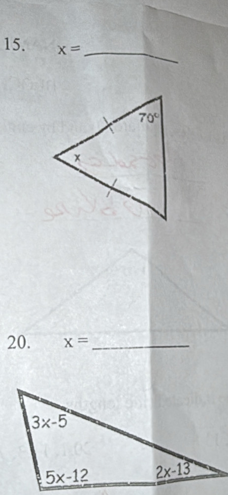 x=
20. x= _