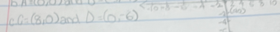 A=(0,0)
19 
1 
2
C=(8,0) and D=(0,-6)
lans
-4