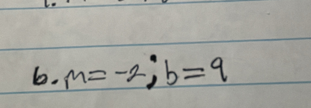 m=-2; b=q