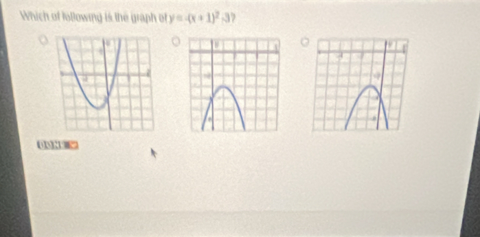 Which of following is the graph of y=-(x+1)^2-3