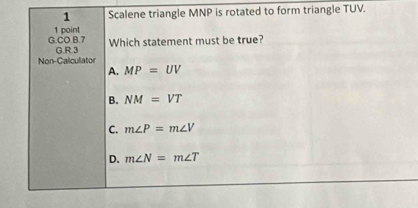 rm triangle TUV.