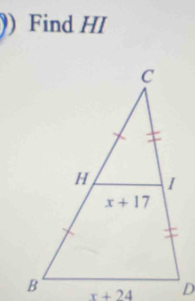 ) Find HI
x+24