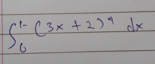 ∈t _0^((1-)(3x+2)^4)dx