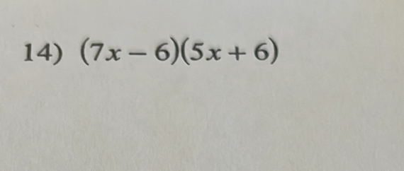 (7x-6)(5x+6)