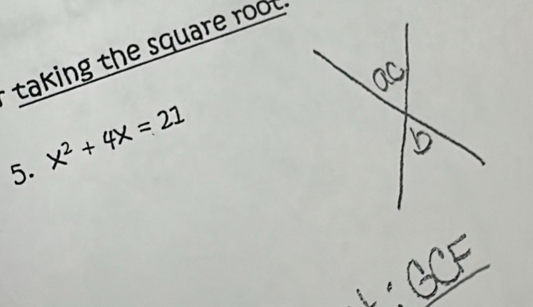 ta ing t qu 
5. x^2+4x=21