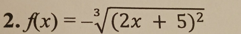 f(x)=-sqrt[3]((2x+5)^2)