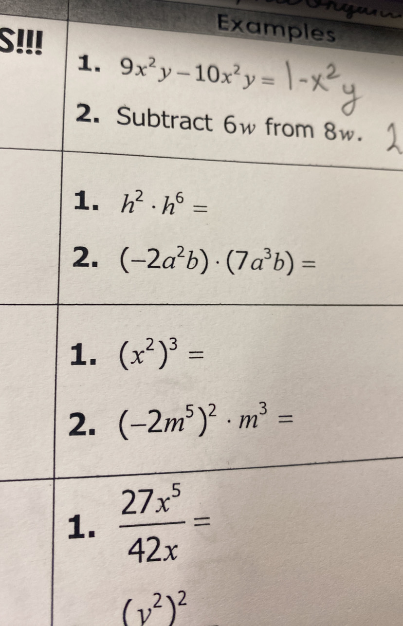 S!
Examp
(v^2)^2