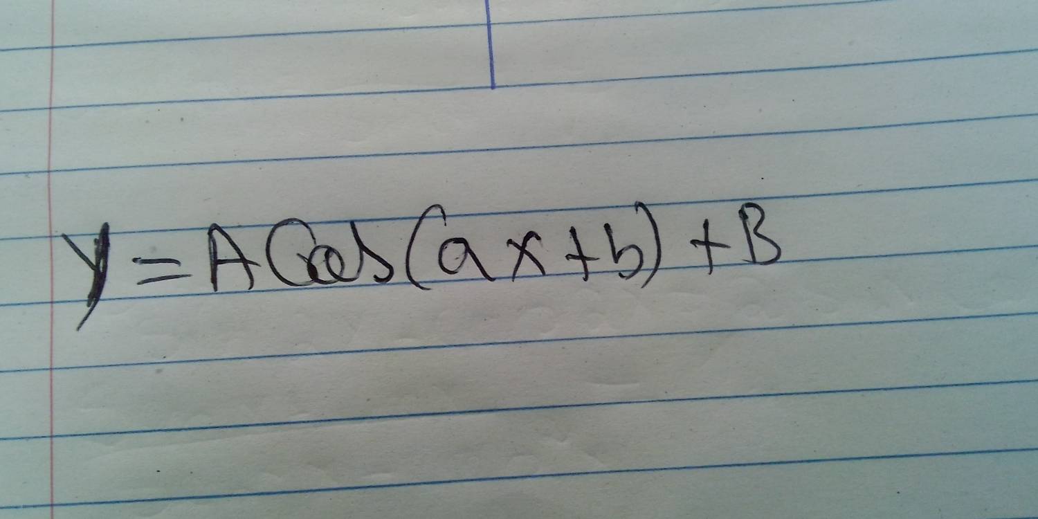 y=Acos (ax+b)+B